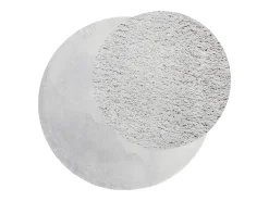 Alfombra de pelo corto suave lavable HUARTE gris Ø 160 cm