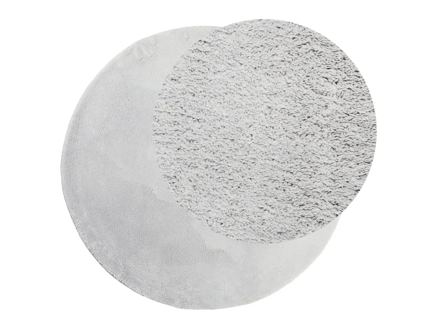 Alfombra de pelo corto suave lavable HUARTE gris Ø 100 cm ES34992