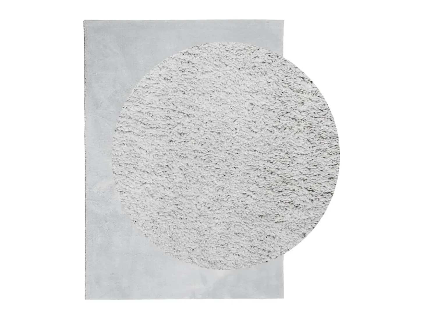 Alfombra de pelo corto suave lavable HUARTE gris 240x340 cm ES81176