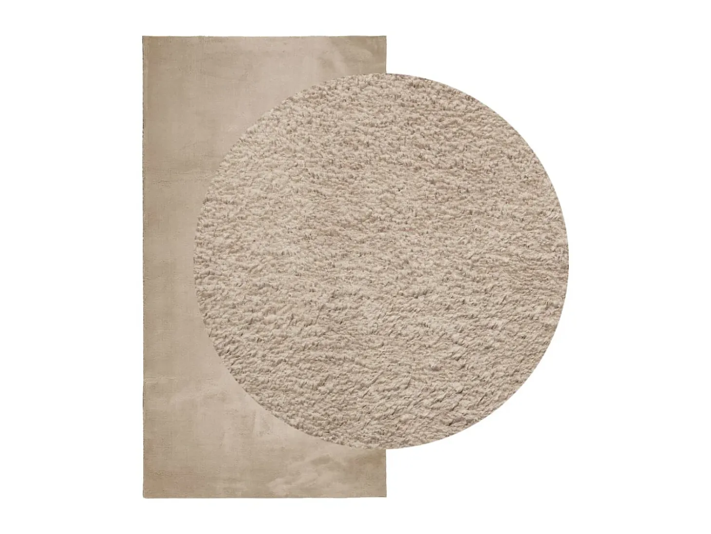 Alfombra de pelo corto suave lavable HUARTE arena 60x110 cm ES70871