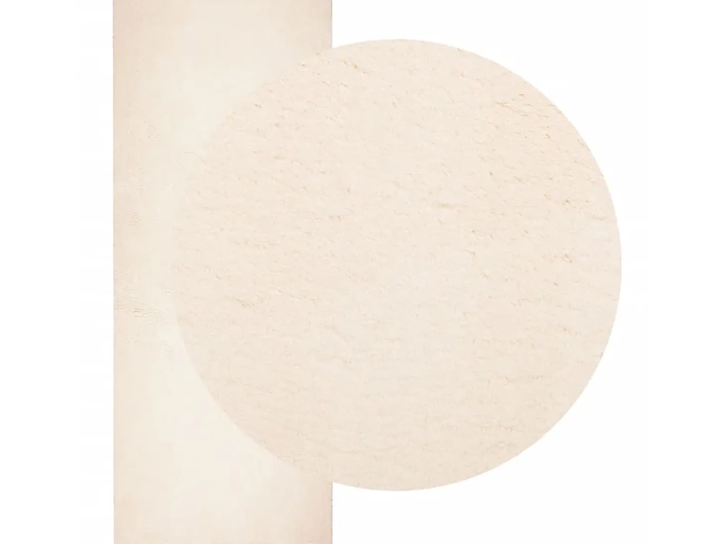 Alfombra de pelo corto suave lavable HUARTE beige 80x200 cm ES19831
