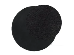 Alfombra de pelo corto suave lavable HUARTE negro Ø 120 cm ES72705