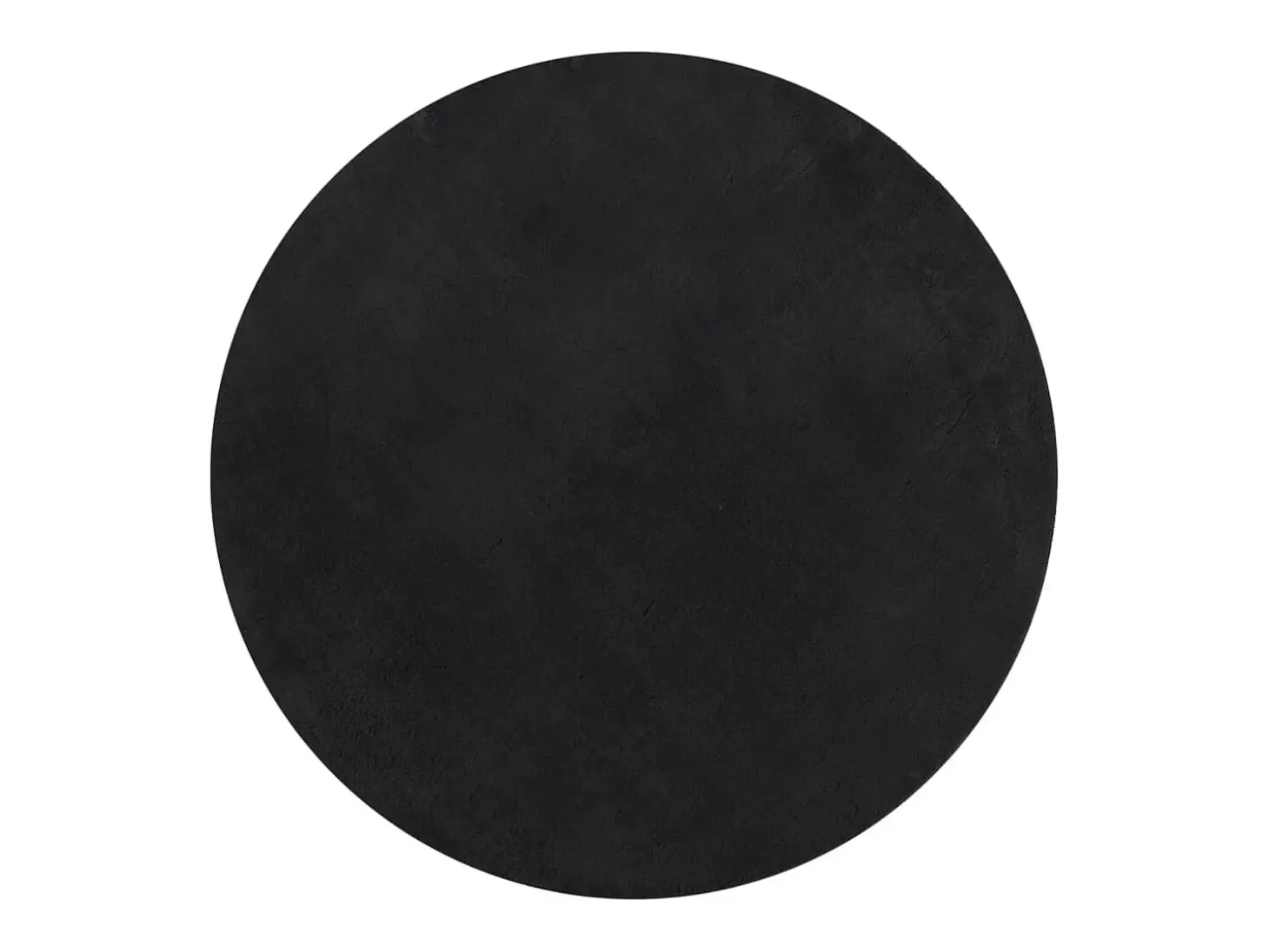 Alfombra de pelo corto suave lavable HUARTE negro Ø 120 cm