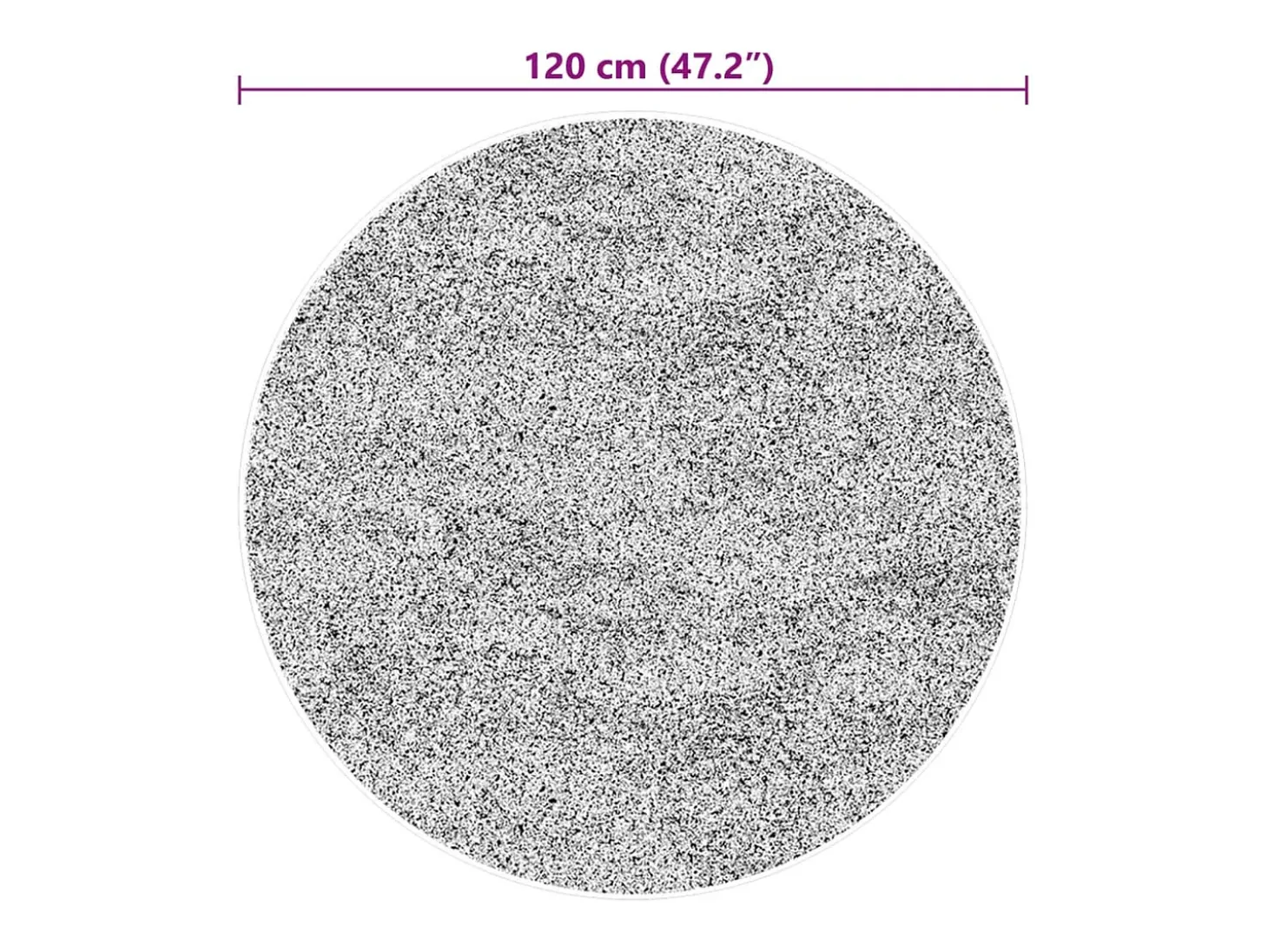 Alfombra de pelo corto suave lavable HUARTE negro Ø 120 cm