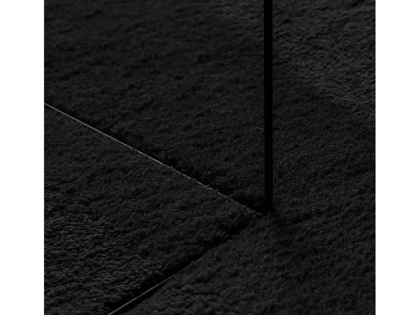 Alfombra de pelo corto suave lavable HUARTE negro Ø 120 cm