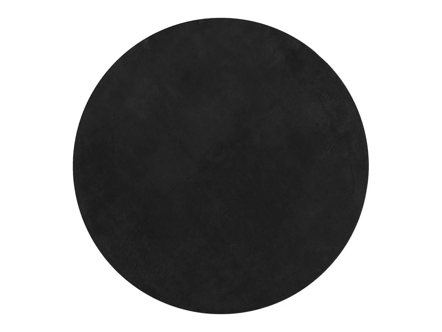 Alfombra de pelo corto suave lavable HUARTE negro Ø 200 cm