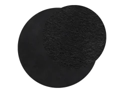 Alfombra de pelo corto suave lavable HUARTE negro Ø 200 cm