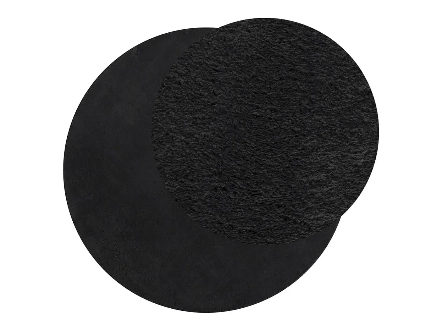 Alfombra de pelo corto suave lavable HUARTE negro Ø 200 cm