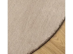 Alfombra de pelo corto suave lavable HUARTE arena Ø 100 cm ES47414