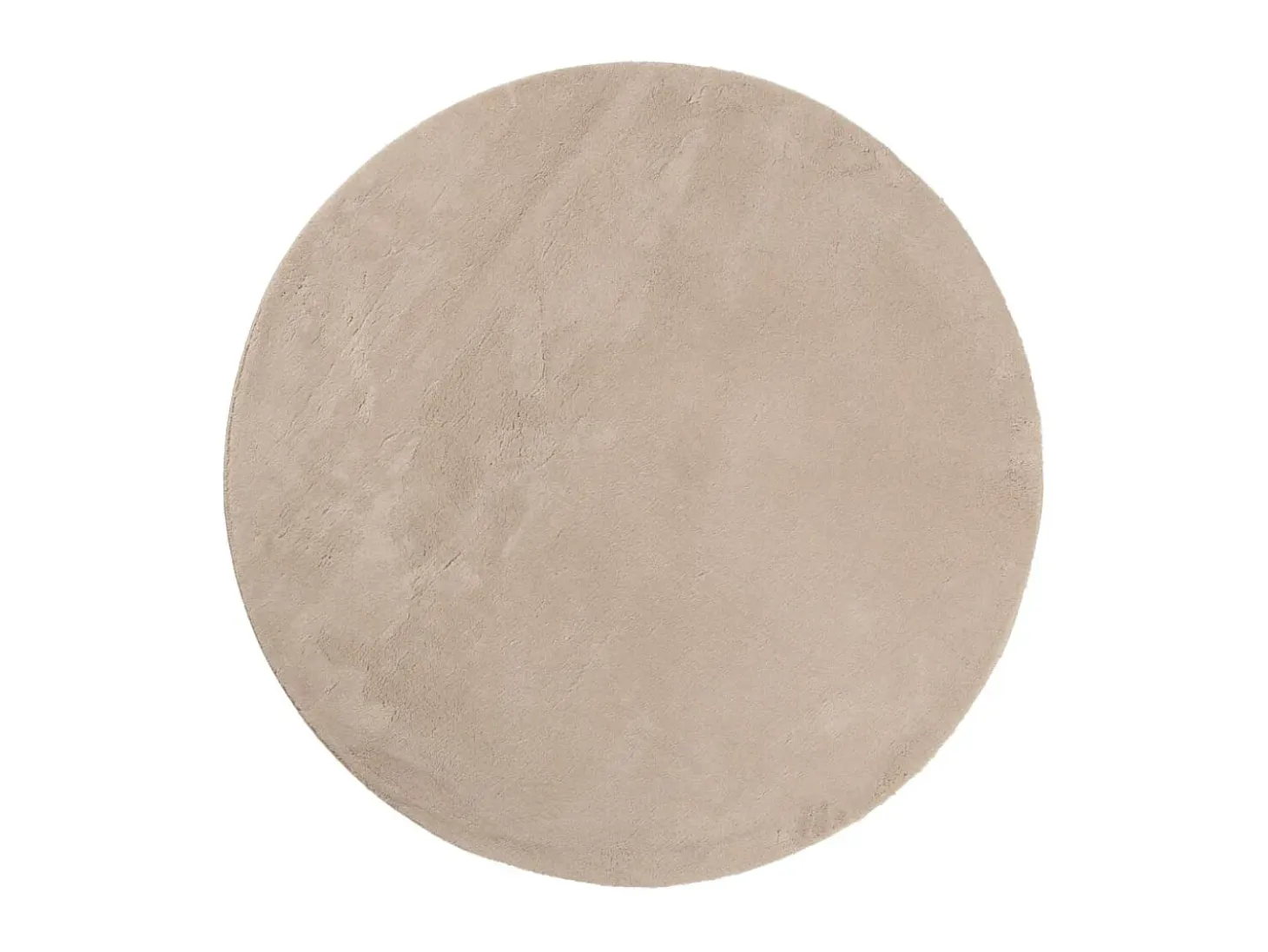 Alfombra de pelo corto suave lavable HUARTE arena Ø 100 cm ES47414