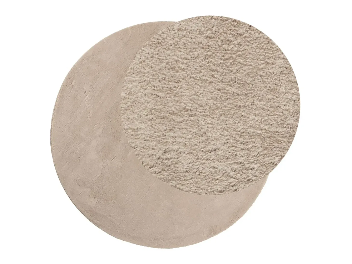 Alfombra de pelo corto suave lavable HUARTE arena Ø 100 cm ES47414