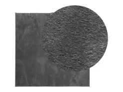 Alfombra de pelo corto suave lavable HUARTE antracita 200x200cm ES62767
