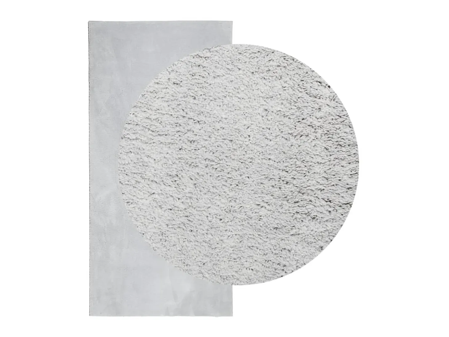 Alfombra de pelo corto suave lavable HUARTE gris 100x200 cm ES46762