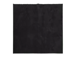 Alfombra de pelo corto suave lavable HUARTE negro 240x240 cm ES43270