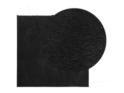 Alfombra de pelo corto suave lavable HUARTE negro 240x240 cm ES43270