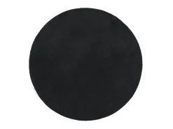 Alfombra de pelo corto suave lavable HUARTE negro Ø 100 cm ES67928