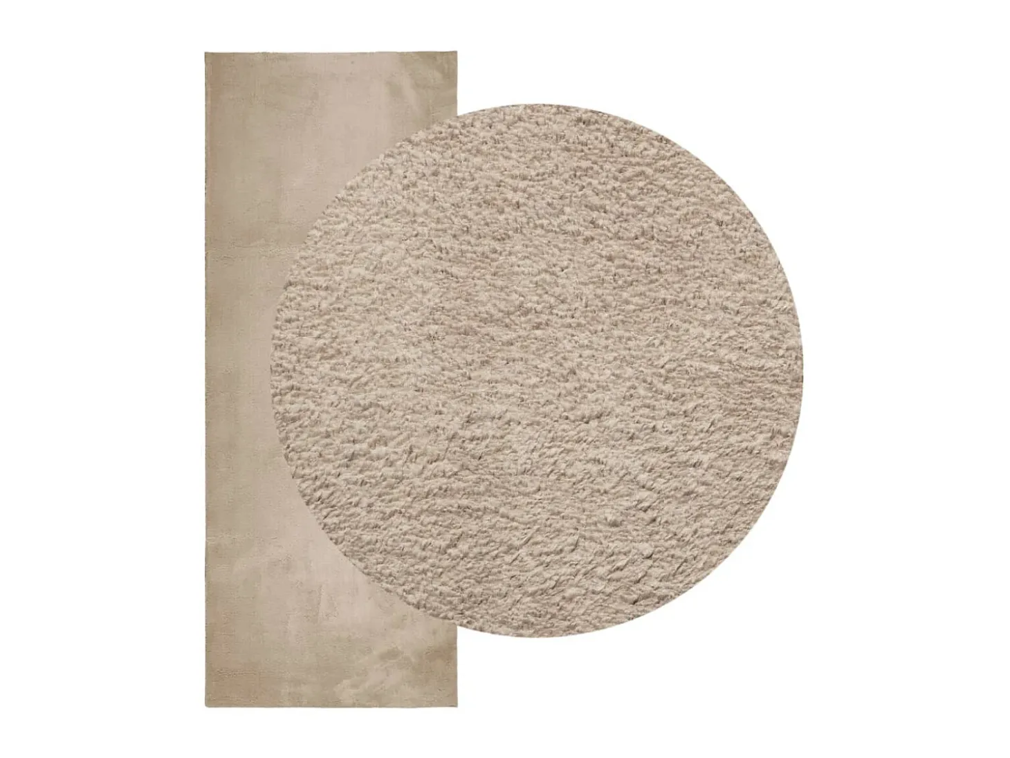 Alfombra de pelo corto suave lavable HUARTE arena 80x200 cm ES65654