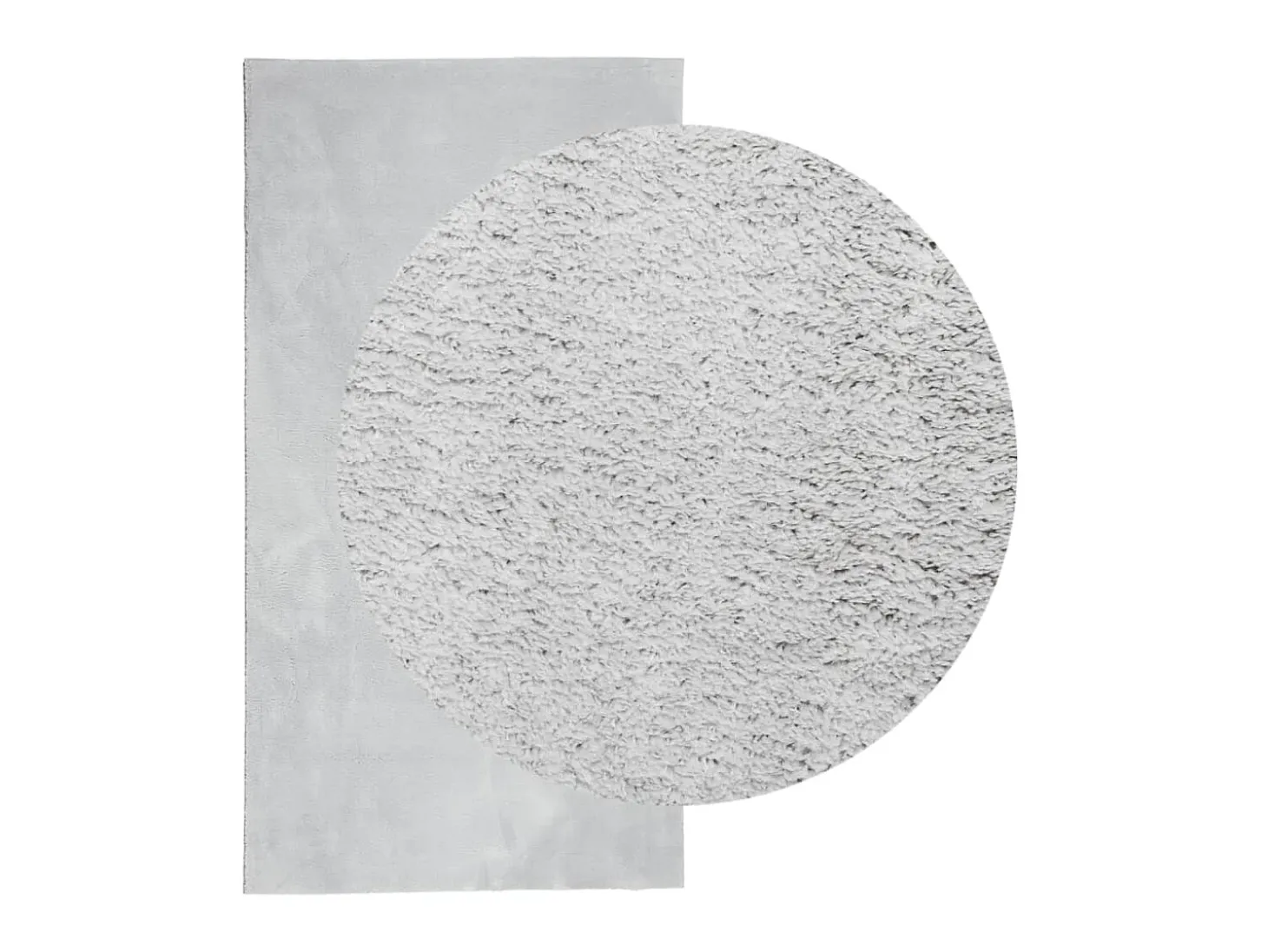 Alfombra de pelo corto suave lavable HUARTE gris 80x150 cm ES42902