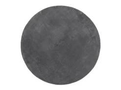 Alfombra de pelo corto suave lavable HUARTE antracita Ø 100 cm ES49715