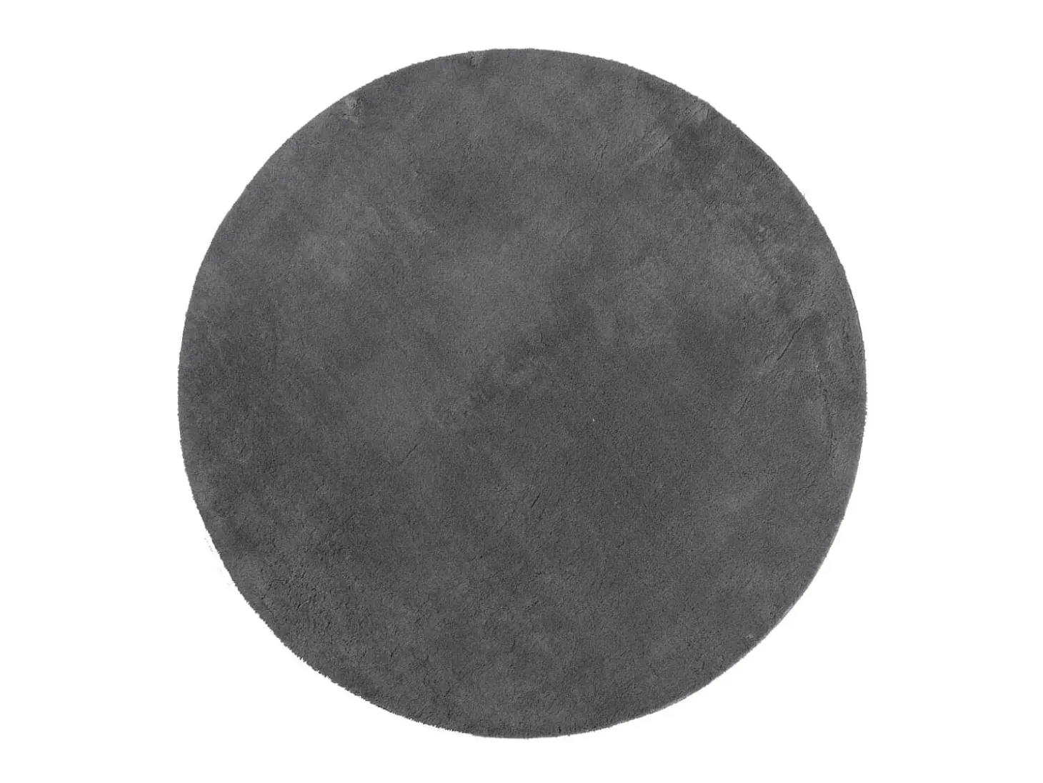 Alfombra de pelo corto suave lavable HUARTE antracita Ø 100 cm ES49715