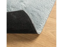 Alfombra de pelo corto suave lavable HUARTE azul 80x250 cm ES13648