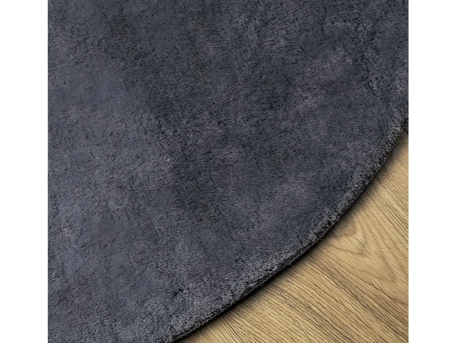 Alfombra de pelo corto suave lavable HUARTE antracita Ø 160 cm ES13004