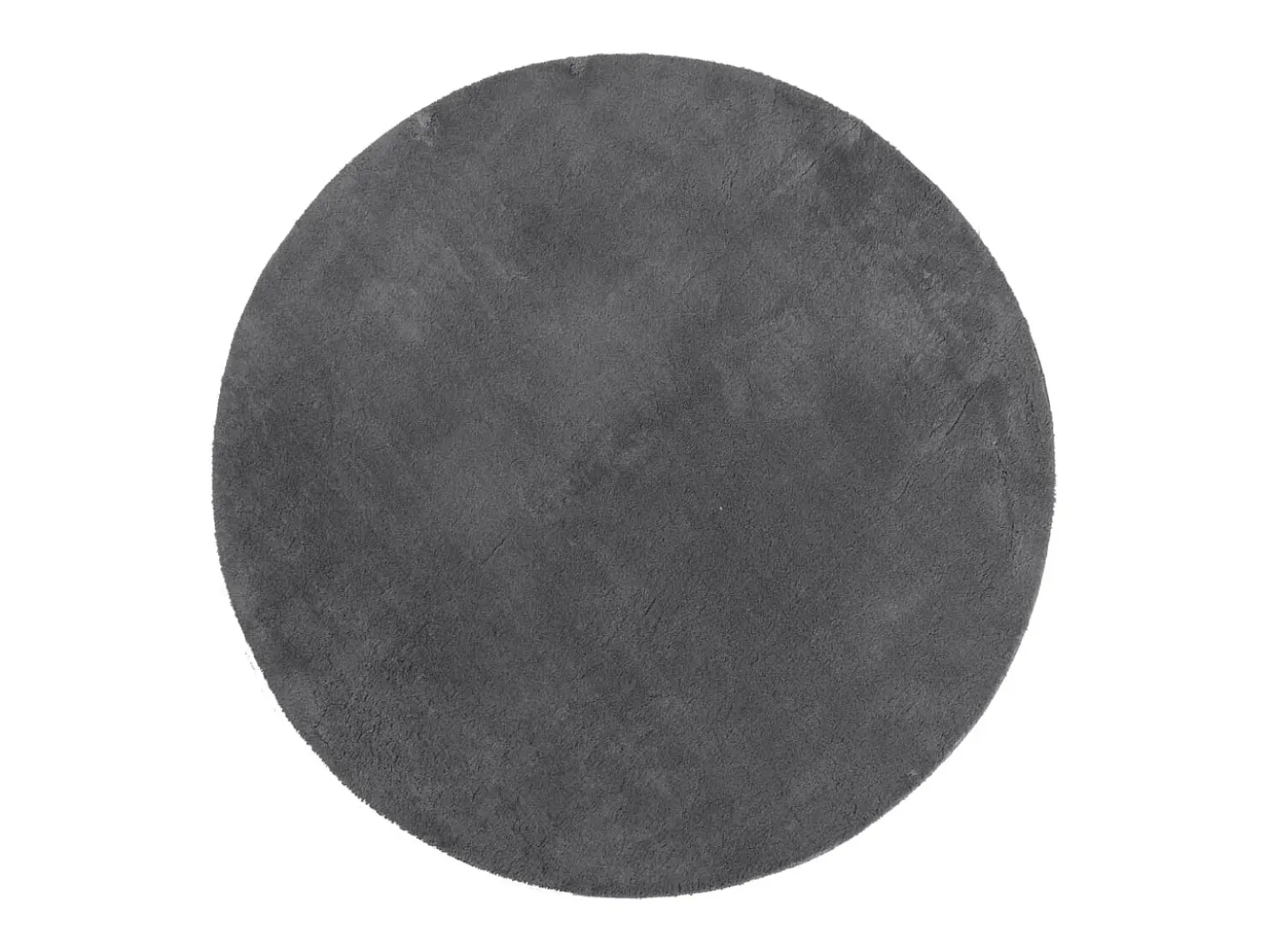 Alfombra de pelo corto suave lavable HUARTE antracita Ø 160 cm ES13004