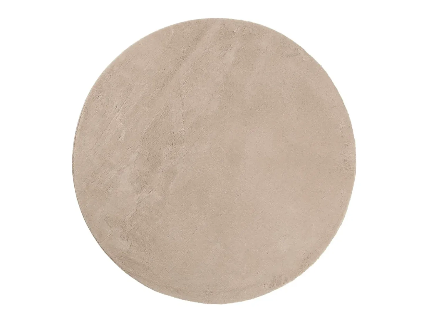Alfombra de pelo corto suave lavable HUARTE arena Ø 100 cm