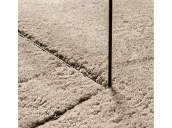 Alfombra de pelo corto suave lavable HUARTE arena Ø 100 cm