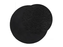 Alfombra de pelo corto suave lavable HUARTE negro Ø 80 cm ES23627