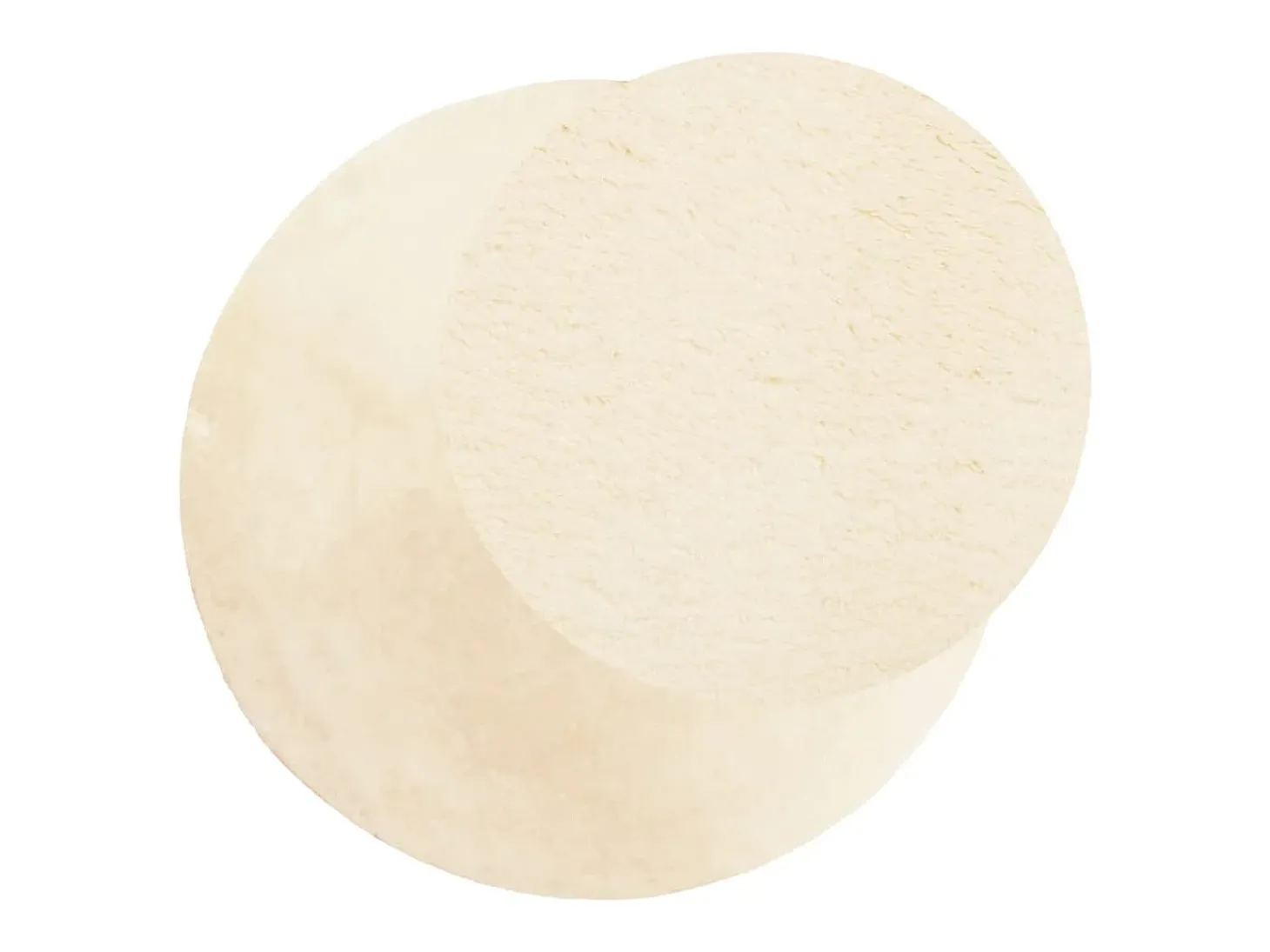 Alfombra de pelo corto suave lavable HUARTE crema Ø 80 cm