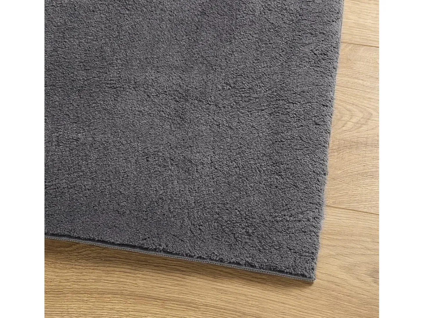 Alfombra de pelo corto suave lavable HUARTE antracita 160x230cm ES19400