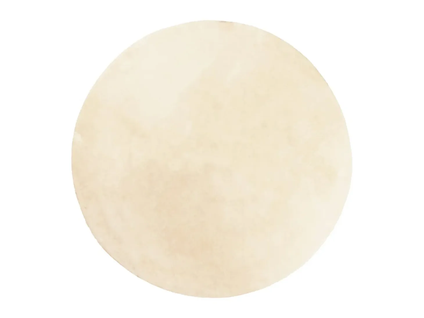 Alfombra de pelo corto suave lavable HUARTE crema Ø 120 cm ES31810
