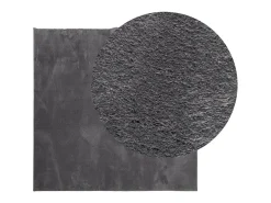 Alfombra de pelo corto suave lavable HUARTE antracita 120x120cm ES82907