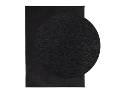 Alfombra de pelo corto suave lavable HUARTE negro 240x340 cm ES47444