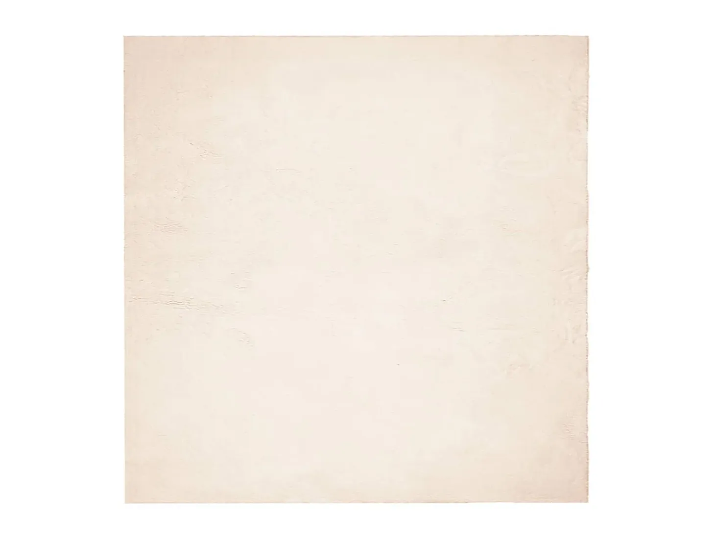 Alfombra de pelo corto suave lavable HUARTE beige 120x120 cm ES53414