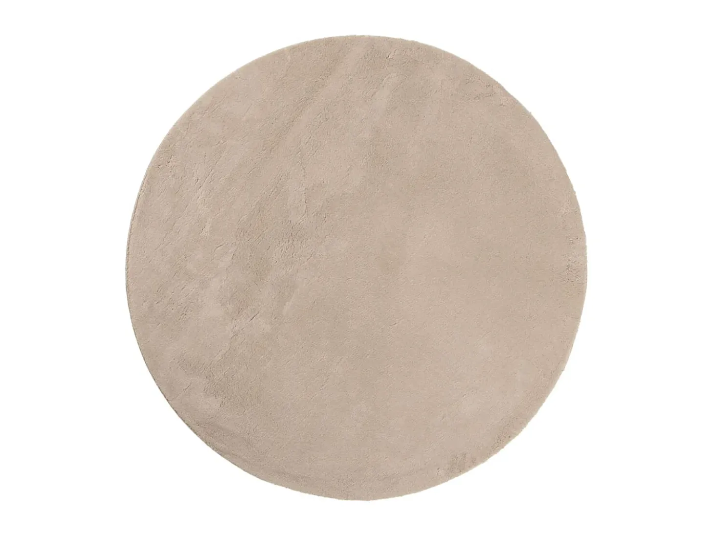 Alfombra de pelo corto suave lavable HUARTE arena Ø 80 cm ES51141