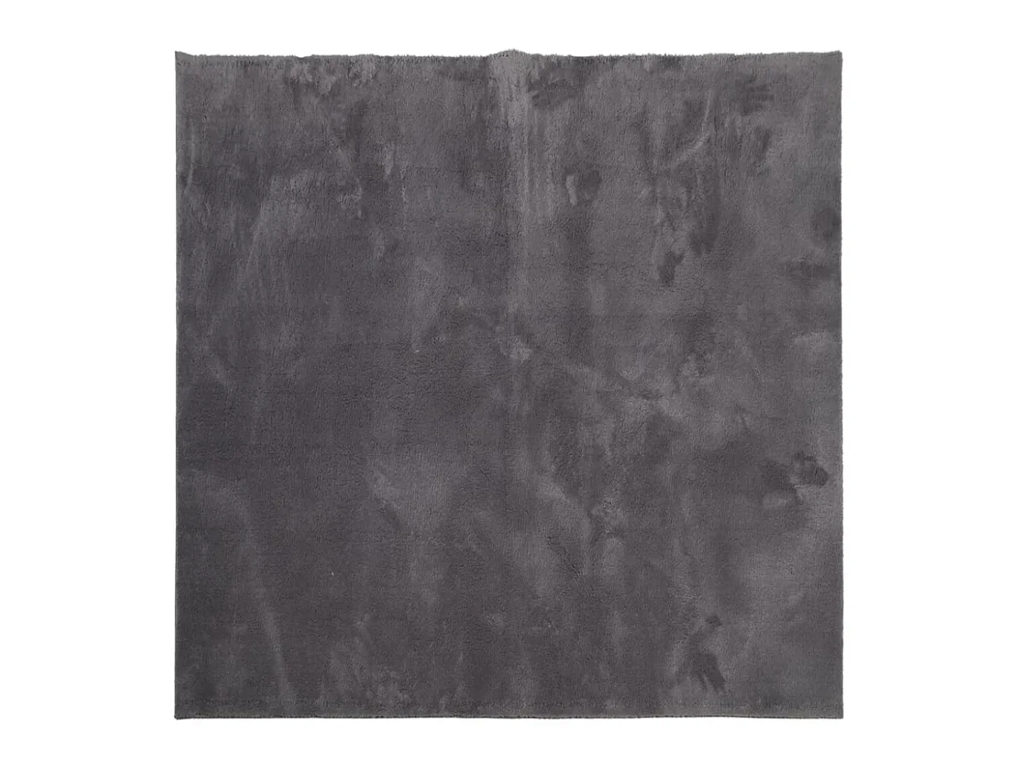 Alfombra de pelo corto suave lavable HUARTE antracita 160x160cm ES18673