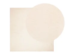 Alfombra de pelo corto suave lavable HUARTE beige 200x200 cm ES22174