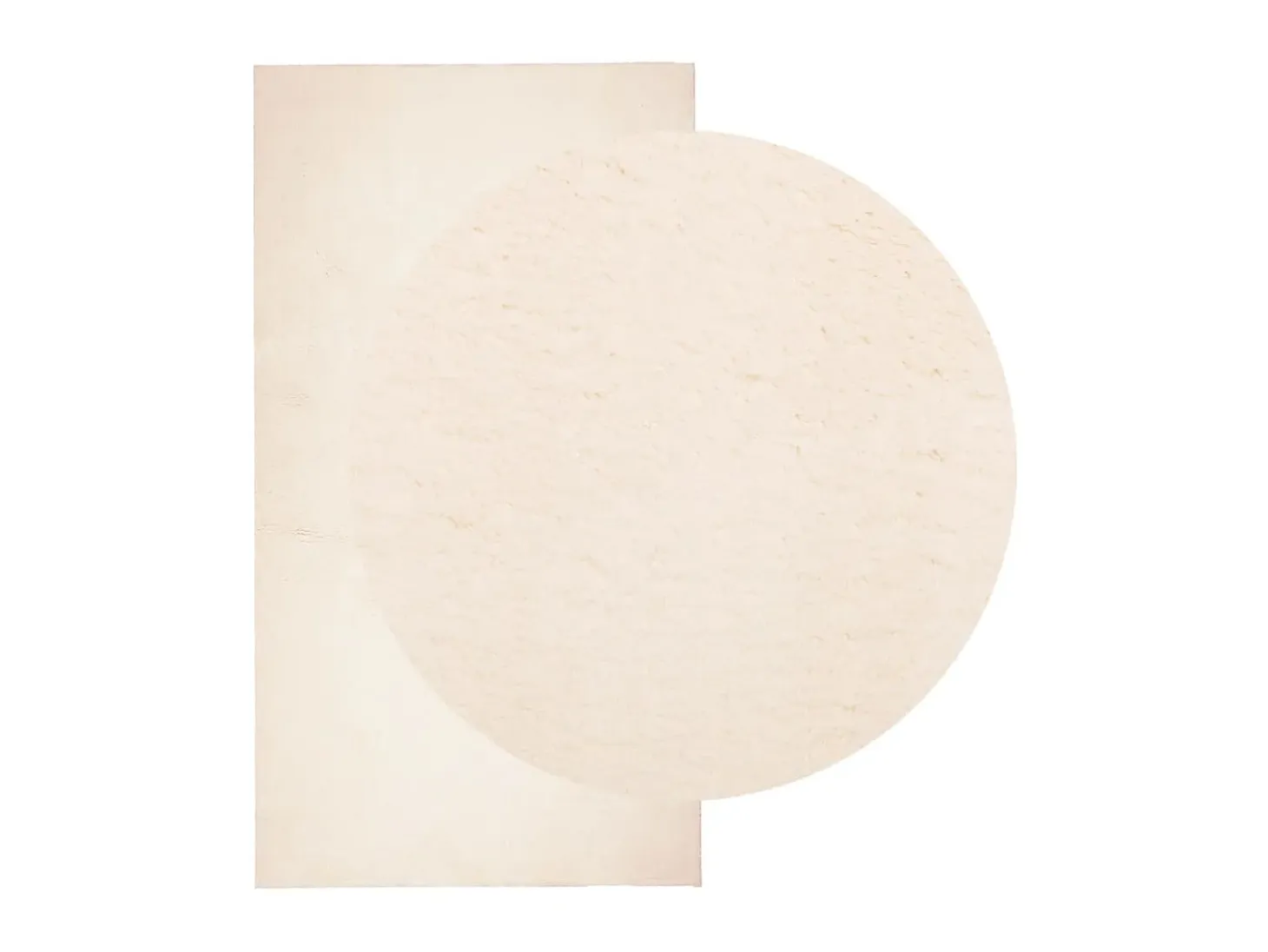 Alfombra de pelo corto suave lavable HUARTE beige 80x150 cm ES81412