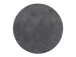 Alfombra de pelo corto suave lavable HUARTE antracita Ø 80 cm ES91892