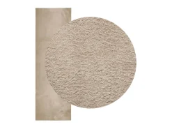 Alfombra de pelo corto suave lavable HUARTE arena 80x250 cm ES76107
