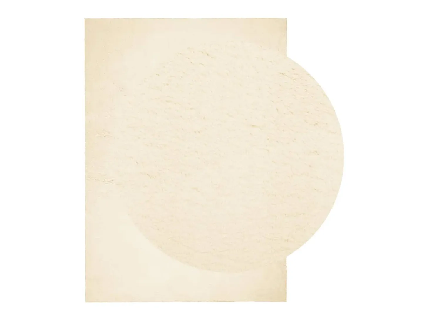 Alfombra de pelo corto suave lavable HUARTE crema 160x230 cm ES11921