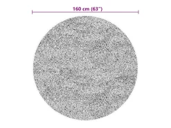 Alfombra de pelo corto suave lavable HUARTE beige Ø 160 cm