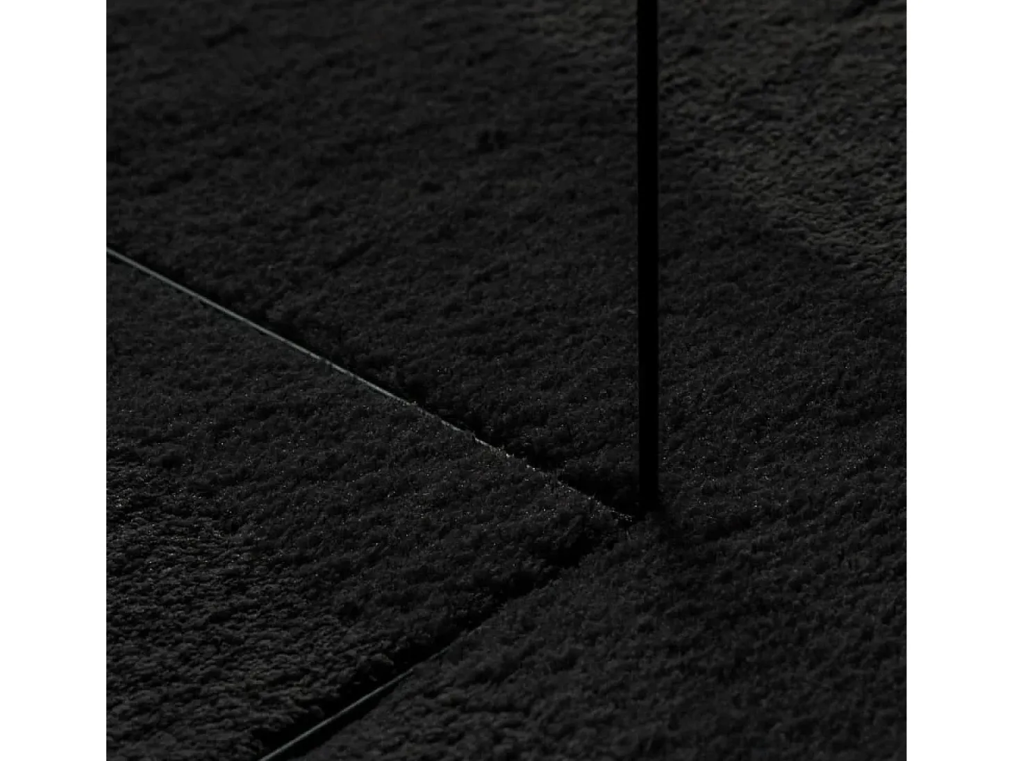 Alfombra de pelo corto suave lavable HUARTE negro Ø 160 cm