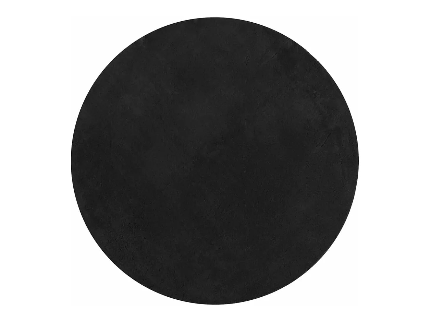 Alfombra de pelo corto suave lavable HUARTE negro Ø 160 cm