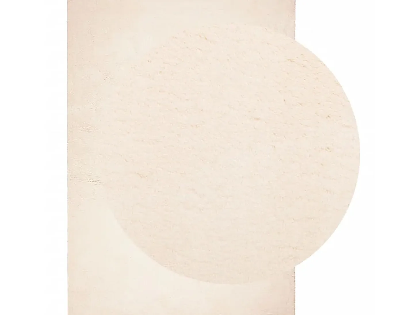 Alfombra de pelo corto suave lavable HUARTE beige 140x200 cm ES85514