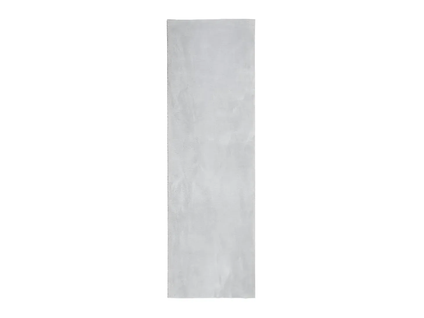 Alfombra de pelo corto suave lavable HUARTE gris 80x250 cm ES24278