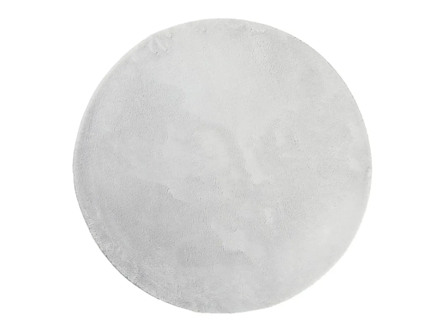 Alfombra de pelo corto suave lavable HUARTE gris Ø 160 cm ES31348