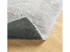 Alfombra de pelo corto suave lavable HUARTE gris 200x280 cm ES12638